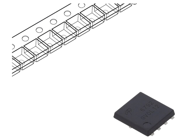 Transistor: N-MOSFET; unipolair; 30V; 76A; 19W; DFN5x6