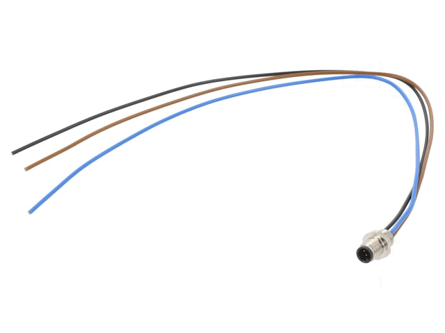 Connector: M5; contact; 707; mannelijk; PIN: 3; niet afgeschermd