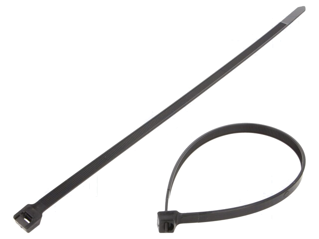 Kabelbinder; L: 290mm; W: 7,6mm; polypropyleen; 222N; zwart