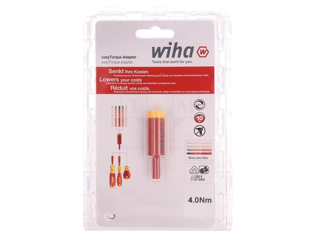 Adapter; max.4Nm; Bevestiging: zeskant 6mm; 10%; ElectricVario