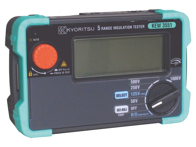 Meter: isolatieweerstand; LCD; VAC: 2÷600V; VDC: 2÷600V; IP40