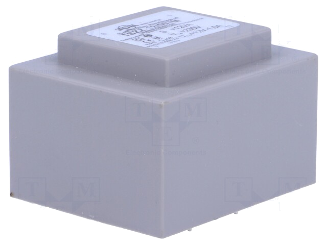 Transformator: ingegoten; 12VA; 230VAC; 12V; 1A; PCB; IP00; A: 52mm