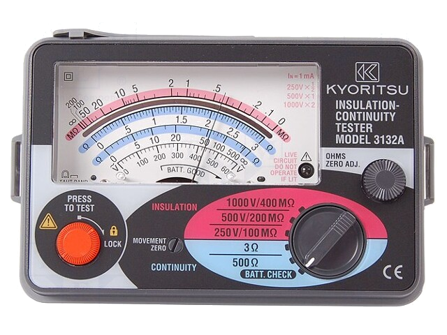 Meter: isolatieweerstand; VAC: 0÷600V; ±5%; 100MΩ,200MΩ,400MΩ