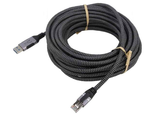 Kabel; USB 3.0; RJ45-stekker,USB-A-stekker; vernikkeld; 15m; PVC