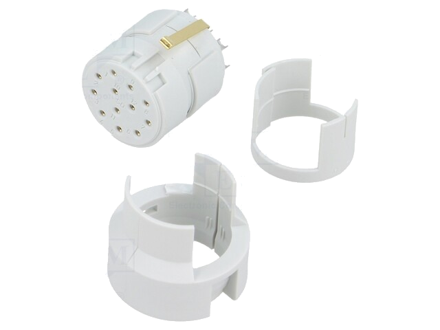 Connector: M23; contactinzetstuk; PIN: 12; vrouwelijk; solderen