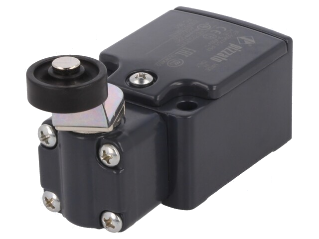 Eindschakelaar; hendel R 40mm, roller van kunststof Ø20mm