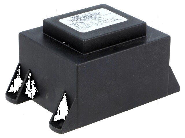 Transformator: ingegoten; 20VA; 230VAC; 7,5V; 7,5V; 1,33A; 1,33A