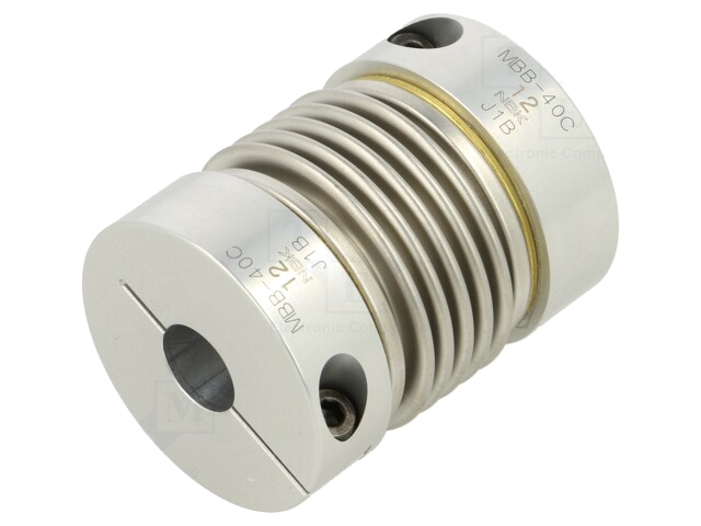 Koppeling; Ø: 40mm; Ø1: 12mm; Ø2: 12mm; aluminium