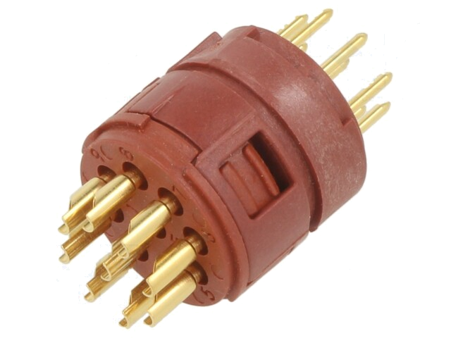 Connector: M23; contactinzetstuk; PIN: 9; solderen; 7A; 150V