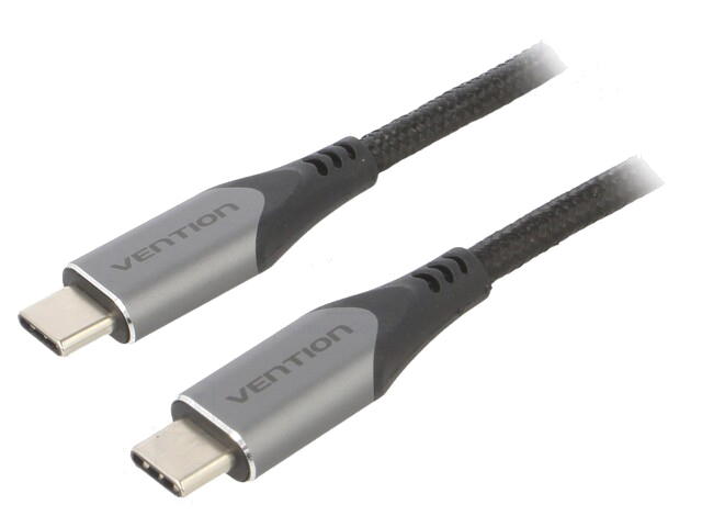 Kabel; USB 3.1; USB-C-stekker,aan beide zijden; 0,5m; zwart; PVC