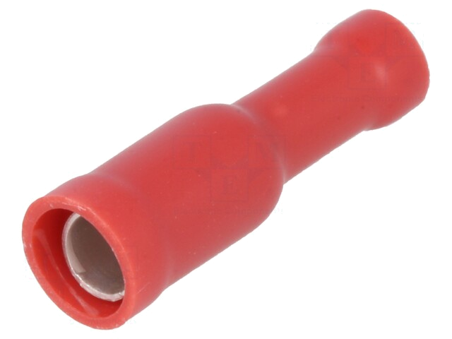 Connector: rond; vrouwelijk; Ø: 4mm; 0,5÷1,5mm2; klemmen; rood