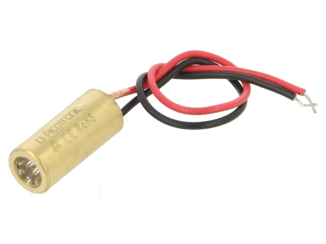 Module: laser; 5mW; rood; lijn; 650nm; 3÷12VDC; 2÷5mA; 90°
