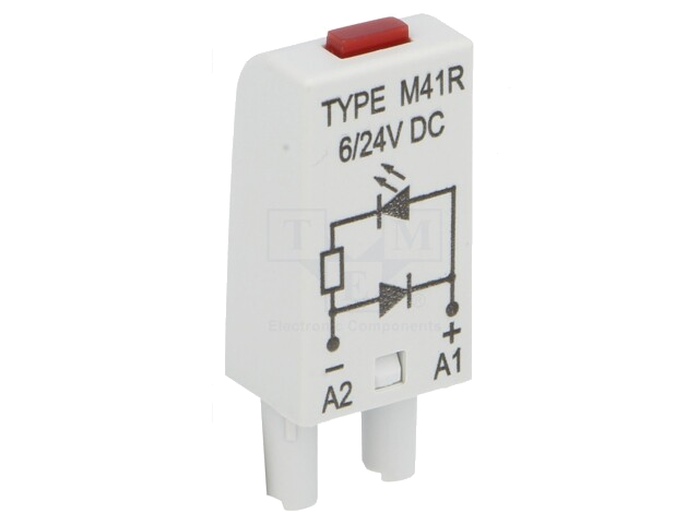 Beveiligingsmodule; socket; Signalering: LED; Kleur: rood