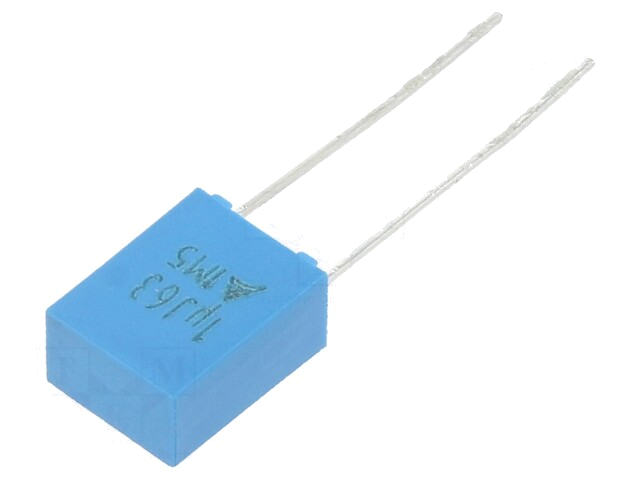 Condensator: polyester; 1uF; 40VAC; 63VDC; 5mm; ±5%; 7,3x9,5x4,5mm