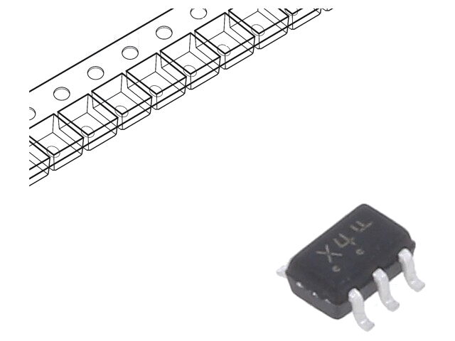 Diode: TVS netwerk; 6,5V; 12A; SC88; Ch: 4; rol,band