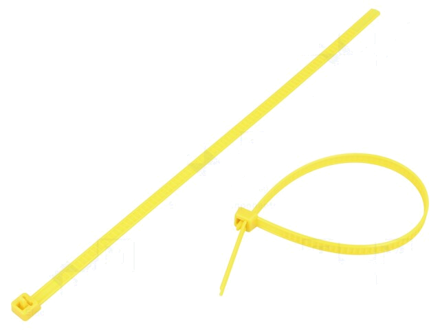 Kabelbinder; losmaakbaar; L: 195mm; W: 4,7mm; polyamide; 245N; geel