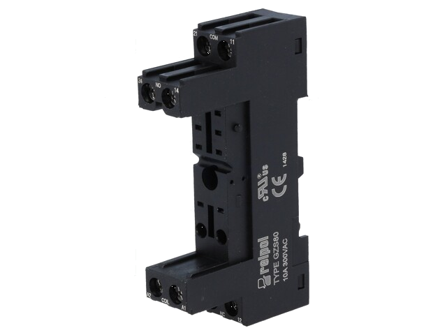 Socket; PIN: 8; 12A; 300VAC; op paneel,op DIN-rail; schroefklemmen