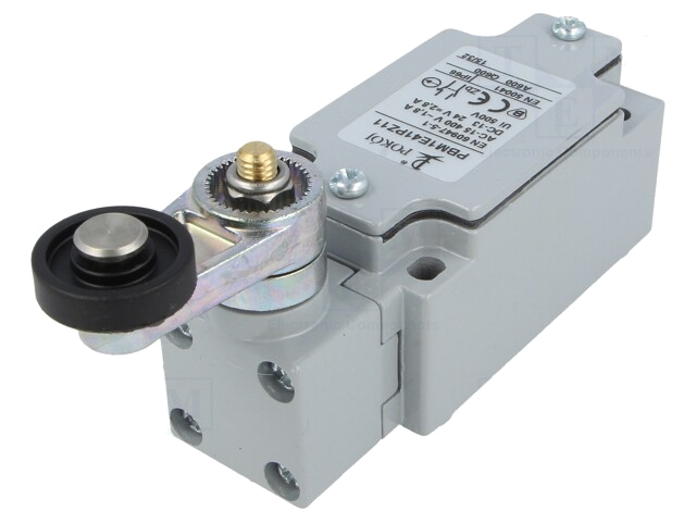 Eindschakelaar; hendel R 30mm, roller van kunststof Ø22mm