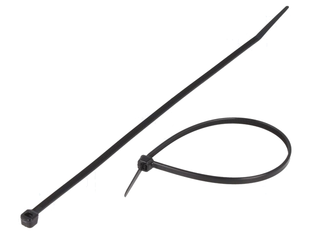 Kabelbinder; L: 203mm; W: 3,6mm; polyamide; 176,5N; zwart; Ømax: 55mm