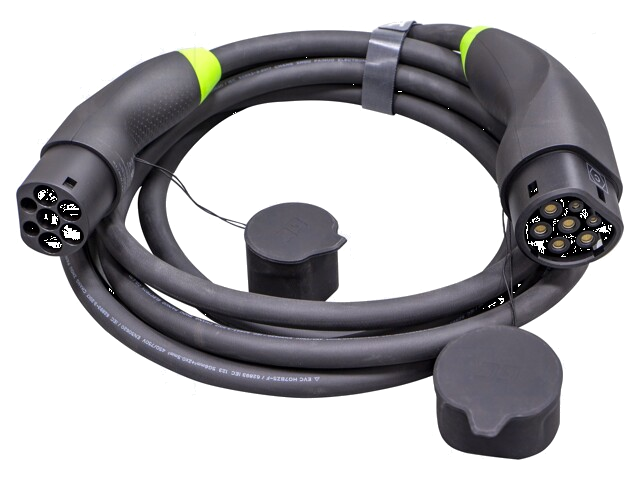 Kabel: eMobility; 480V; 22kW; IP54; Type 2,aan beide zijden; 5m