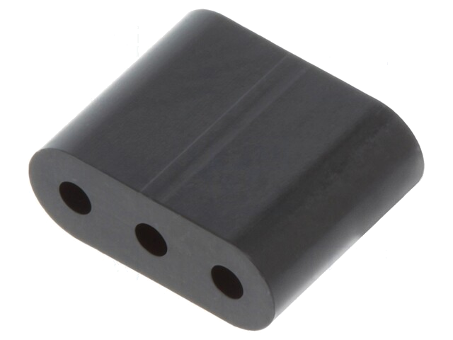 Afstandbus; LED; ØLED: 3mm; L: 6,4mm; zwart; UL94V-0; Mat: PVC