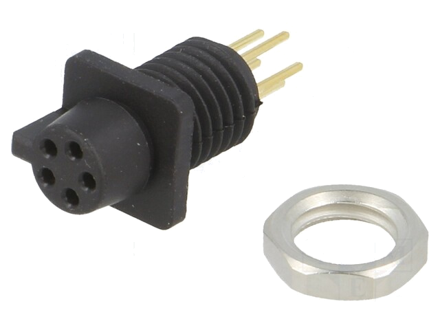 Connector: rond; contact; 709,719; vrouwelijk; PIN: 5; verguld; 3A