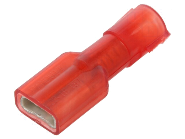 Connector: vlak; 4,8mm; 0,8mm; vrouwelijk; 0,5÷1mm2; klemmen; rood