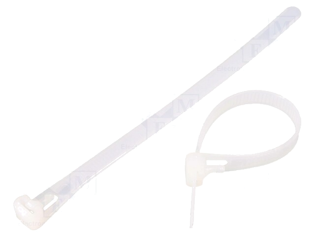 Kabelbinder; losmaakbaar; L: 150mm; W: 7,2mm; polyamide; natuurlijk