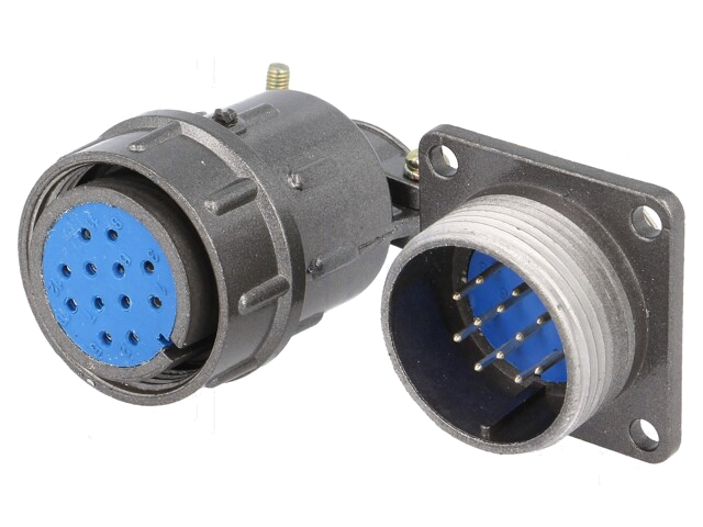 Connector: rond; contact,stekker; DS1110-07; PIN: 12; gedraaid