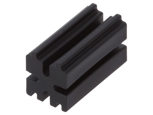 Afstandbus; LED; ØLED: 3mm; L: 10mm; zwart; UL94V-0; Mat: polyamide