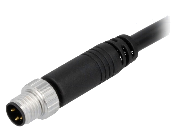 Connector: M8; 5m; mannelijk; PIN: 3; recht; met wartel,met kabels
