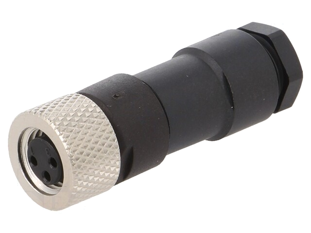 Connector: M8; vrouwelijk; PIN: 3; recht; voor draad; stekker; 4A