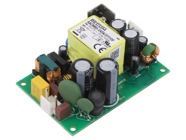 Voedingseenheid: schakelende; open; 60W; 80÷305VAC; 24VDC; 2500mA