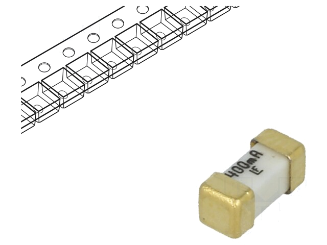 Zekering: smeltveiligheid; super snel; 400mA; 125VAC; 125V; 125VDC