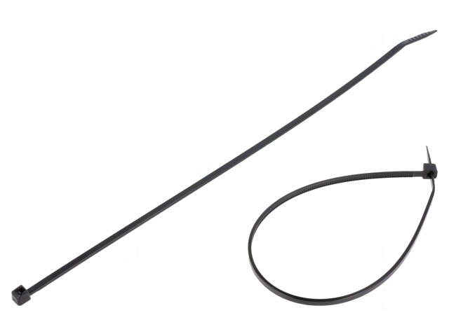 Kabelbinder; L: 203mm; W: 2,5mm; polyamide; 80N; zwart; Ømax: 51mm
