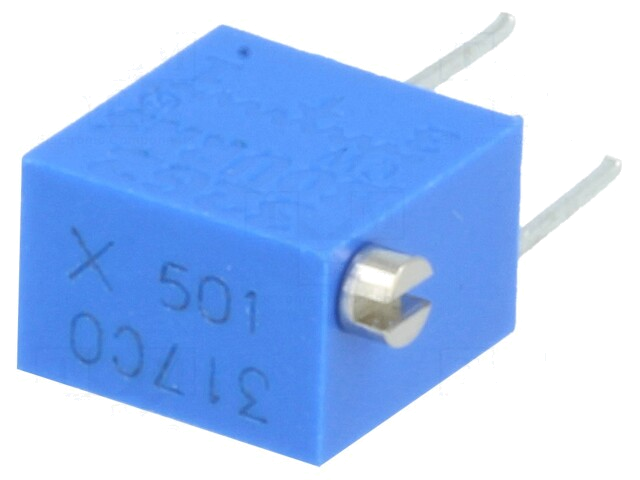Potentiometer: montage-; staand,meerslagen; 500Ω; 250mW; ±10%