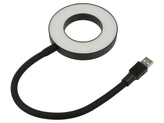 USB-lampje; zwart; USB A; 0,3m