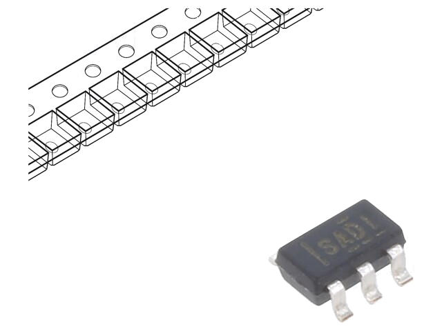 Diode: TVS netwerk; 7V; 3A; eenrichtings-; SOT23-6; Ch: 2