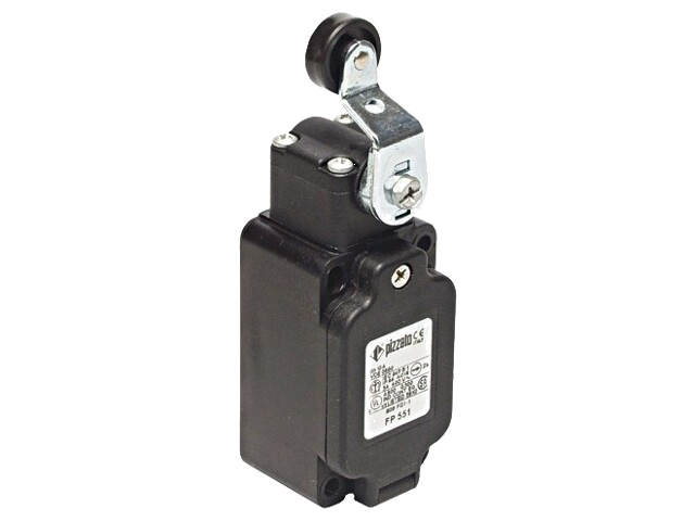 Eindschakelaar; hendel R 40mm, roller van kunststof Ø20mm