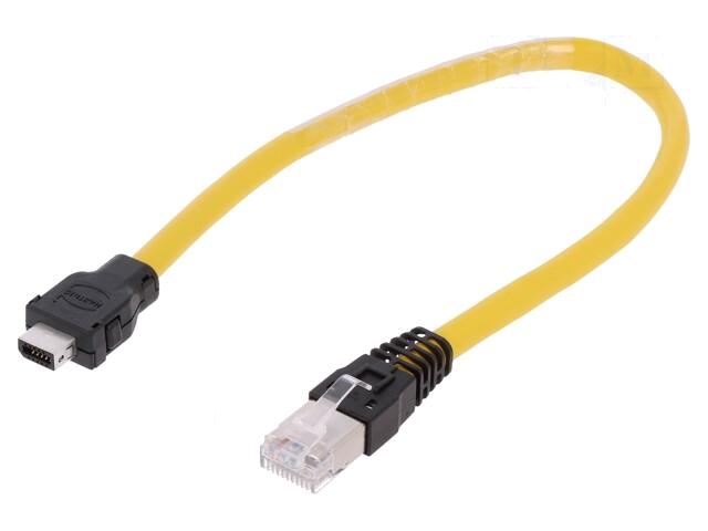 Kabel: patch cord; ix Industrial®; Cat: 6a; 0,3m; Isolatie: PVC