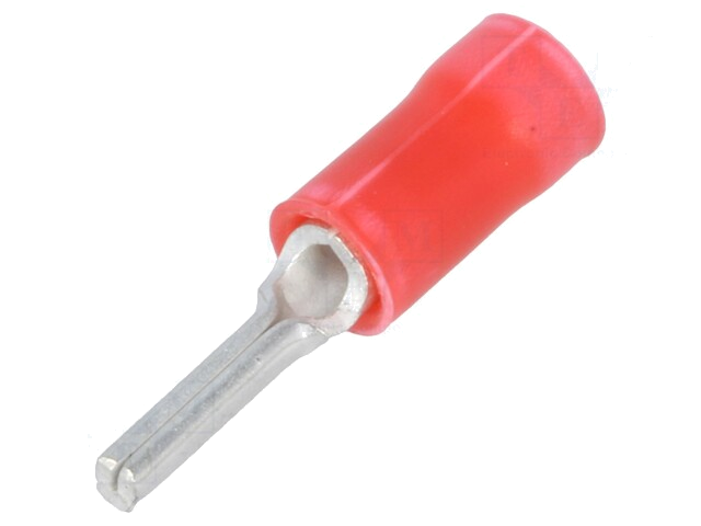 Uiteinde: naald; Ø: 1,8mm; 0,3÷1,42mm2; klemmen; voor draad; rood