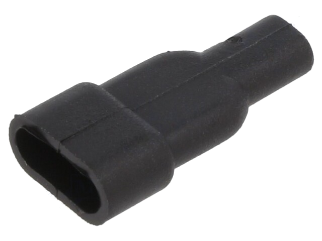 Opzetdopje; Lichaam: zwart; Mat: PVC; 25mm
