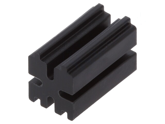 Afstandbus; LED; ØLED: 3mm; L: 9mm; zwart; UL94V-2; Mat: polyamide