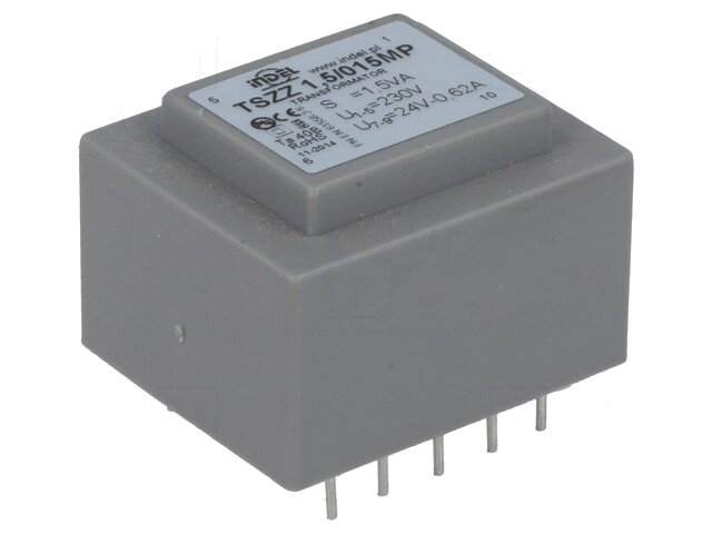 Transformator: ingegoten; 1,2VA; 230VAC; 24V; 50mA; PCB; IP00