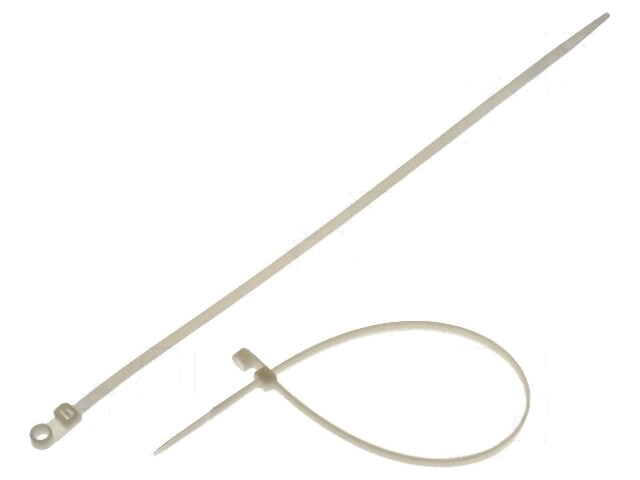 Kabelbinder; met bevestigingsopening; L: 300mm; W: 4,8mm; 215,5N