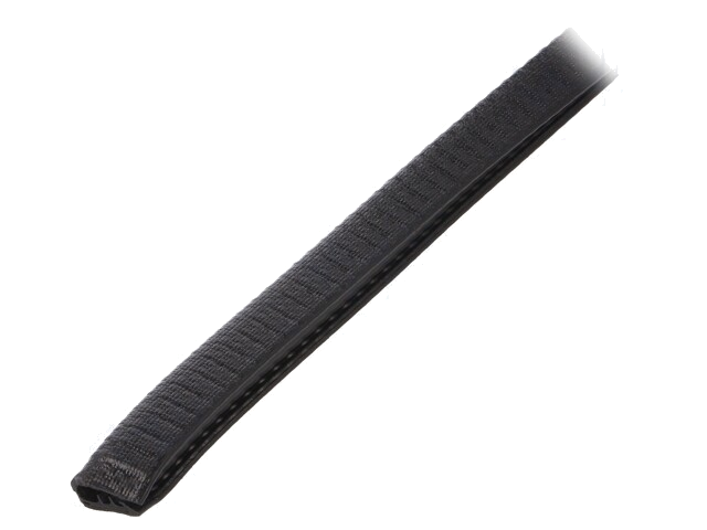 Randbescherming; PVC; L: 10m; zwart; H: 16,5mm; W: 9,5mm; industrieel