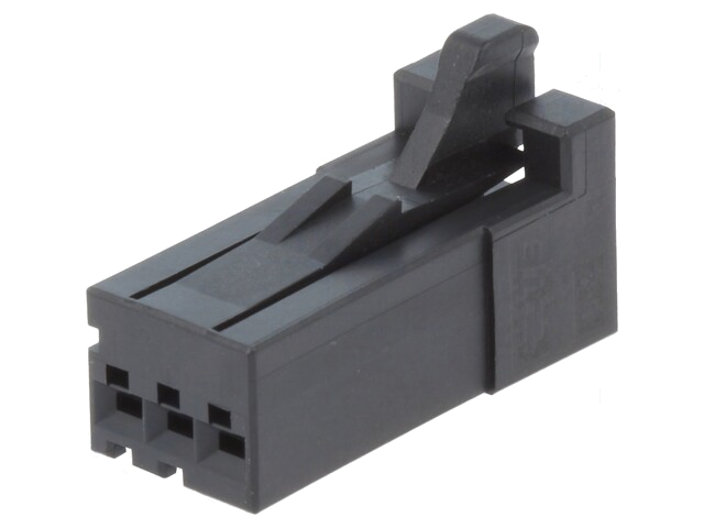 Connector: kabel-plaat; zwart; stekker; vrouwelijk; PIN: 3; 2,5mm