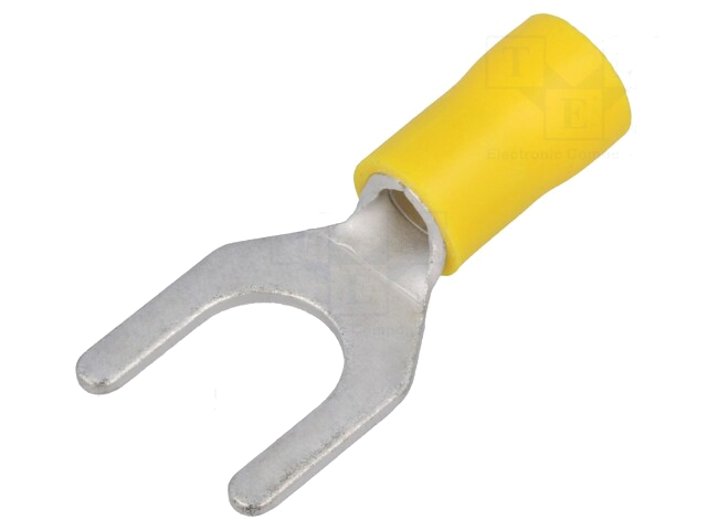 Uiteinde: vork; M8; Ø: 8,4mm; 4÷6mm2; klemmen; voor draad; geel