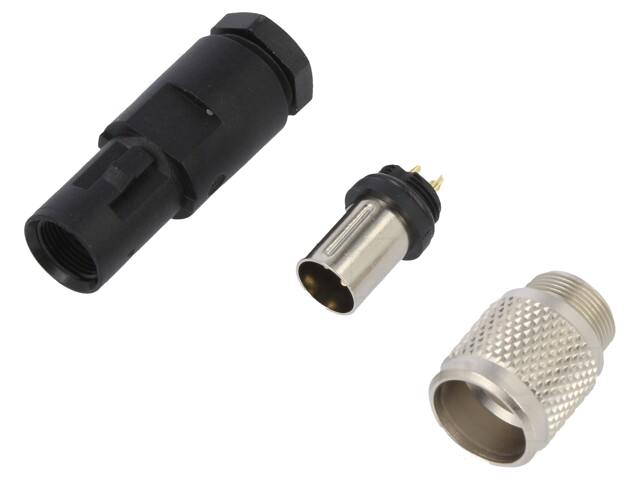 Connector: M9; stekker; 712; mannelijk; PIN: 3; verguld; 4A; IP67