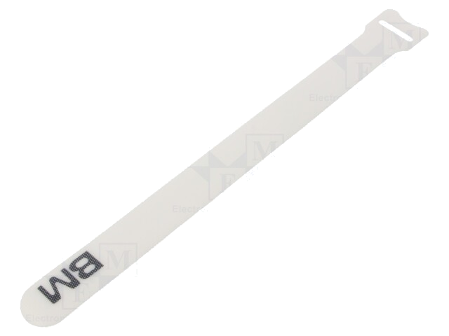 Klittenband kabelbinder; losmaakbaar; L: 229mm; W: 19mm; 220N; wit